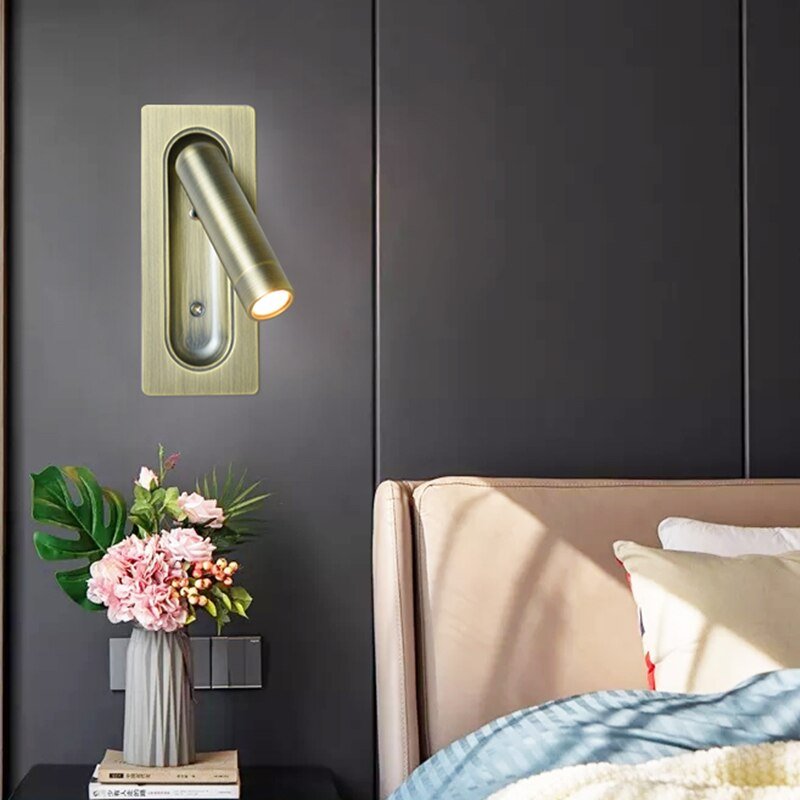 Leselampe zur Wandmontage am Bett, gerichtetes LED-Licht