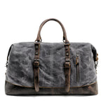 Harborwell Waxed Canvas Weekender Bag With Leather Trim, Four Colors