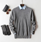 Elarin Men's Cashmere Sweater in Round Neck or V-Neck, 7 Colors