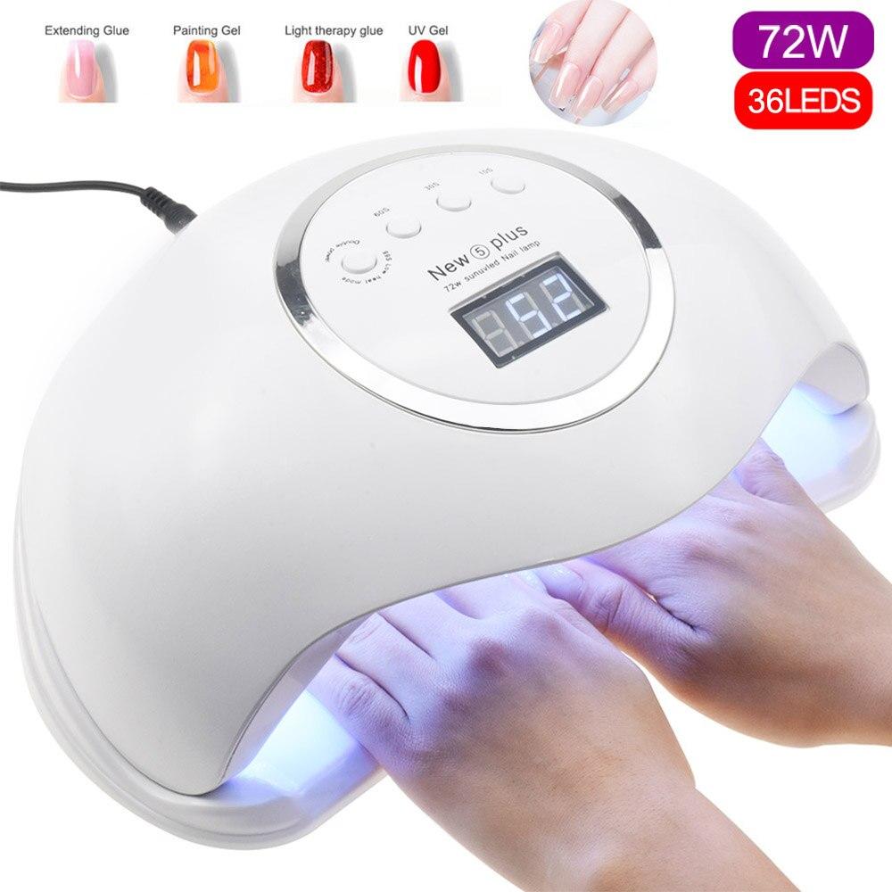LumaPro 72W UV-LED-Nageltrockner, LCD-Timer mit Infrarot-Autosensor