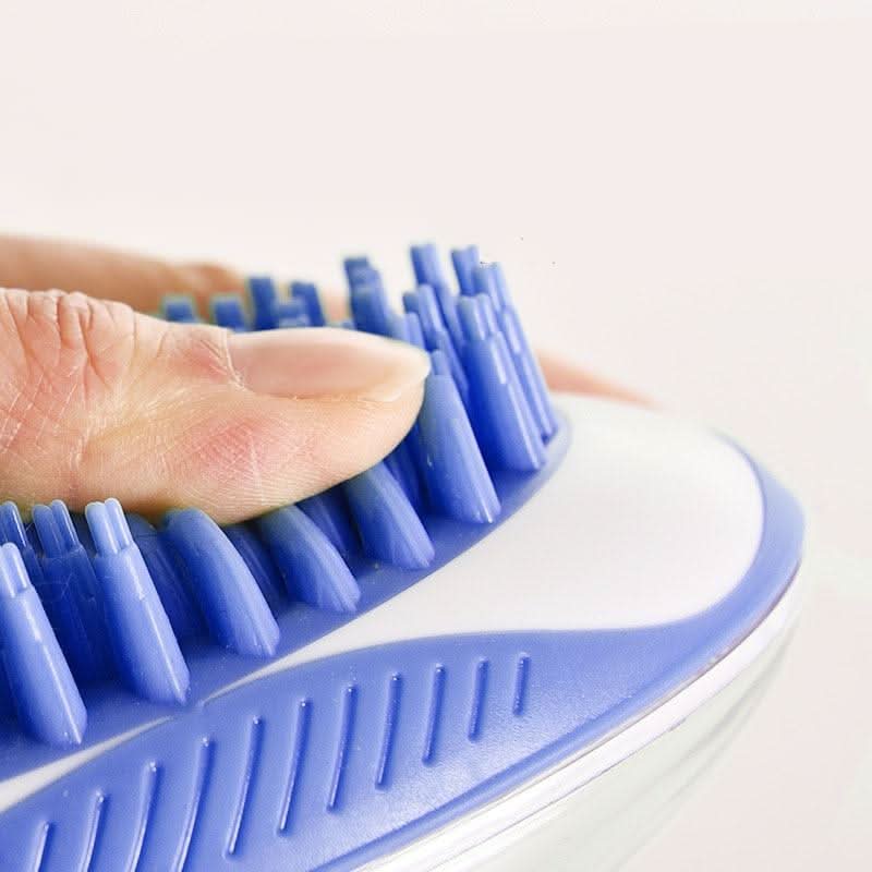 2-in-1 soap dispenser & massage brush for dogs - Fioriscas