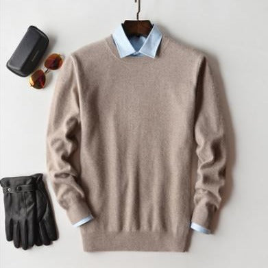 Elarin Men's Cashmere Sweater in Round Neck or V-Neck, 7 Colors