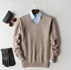 Elarin Men's Cashmere Sweater in Round Neck or V-Neck, 7 Colors