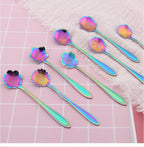 Florin Flower-Motif Teaspoon Set, 8-Piece, Stainless Steel