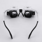 ClariVue-LED-Vergrößerungsbrille mit 8-facher bis 23-facher Vergrößerung und Helligkeitsregelung