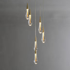 Luneo DrizzleDrop Glass Droplet Pendant Light, Gold Bronze Or Chrome