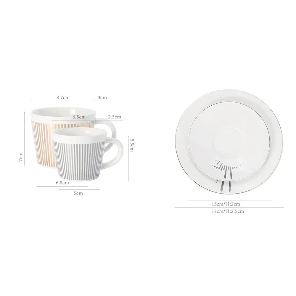 Creative dynamic SLR cup Leopard anamorphic zebra cup Luycho coffee tea cup set with coaster 90ml-225ml