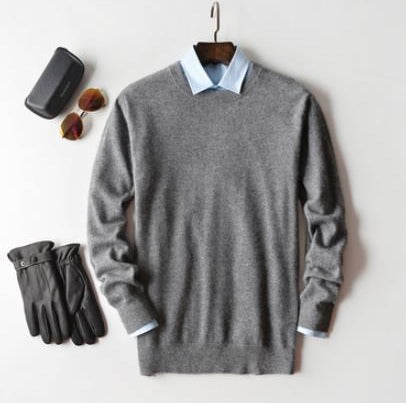 Elarin Men's Cashmere Sweater in Round Neck or V-Neck, 7 Colors