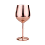 Wine Glasses in Mirror-Polished Stainless Steel, Shatterproof Set