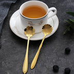 Florin Flower-Motif Teaspoon Set, 8-Piece, Stainless Steel
