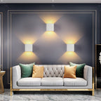 Asterra aluminium wandlamp, warm of koelwit ledlicht