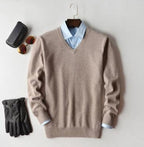 Elarin Men's Cashmere Sweater in Round Neck or V-Neck, 7 Colors