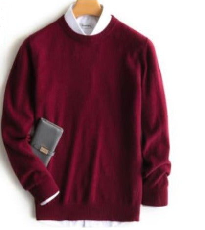Elarin Men's Cashmere Sweater in Round Neck or V-Neck, 7 Colors