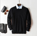 Elarin Men's Cashmere Sweater in Round Neck or V-Neck, 7 Colors