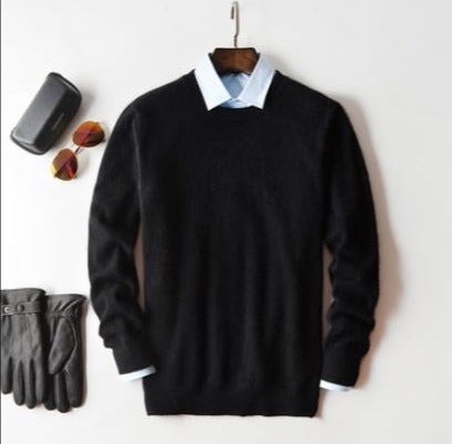 Elarin Men's Cashmere Sweater in Round Neck or V-Neck, 7 Colors