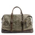 Harborwell Waxed Canvas Weekender Bag With Leather Trim, Four Colors