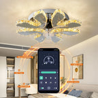 Stropní ventilátor, skládací lopatky a stmívatelné LED světlo, Lunera Smart s 6 rychlostmi