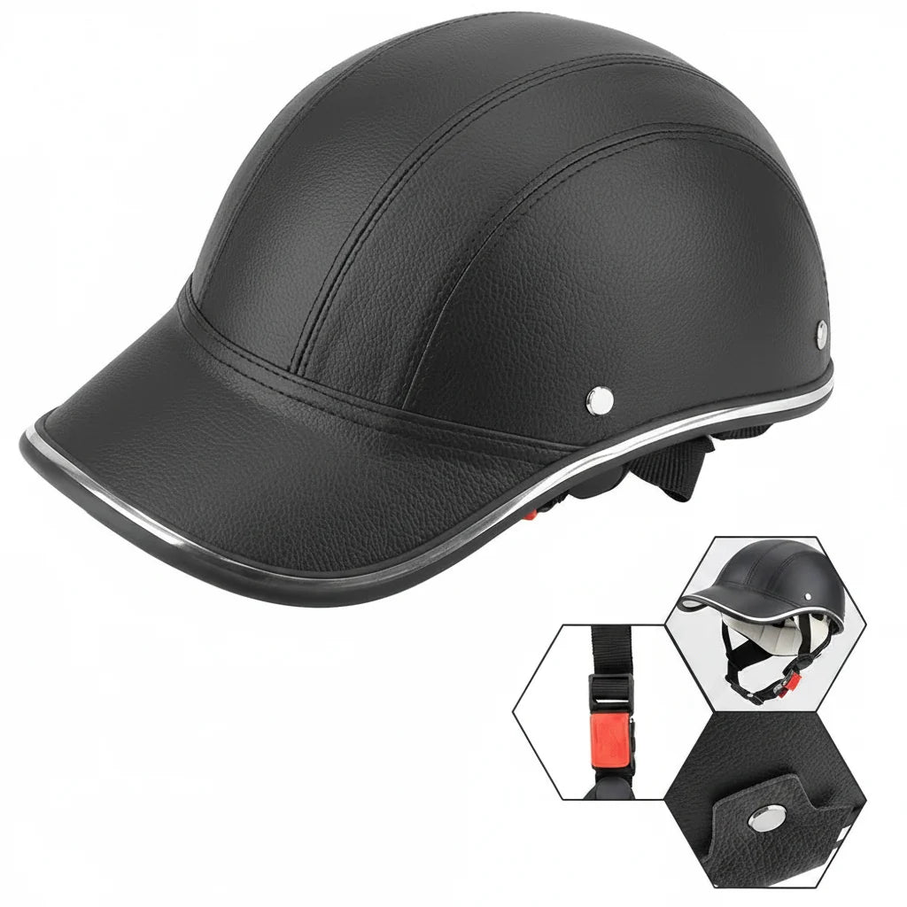 Vintage Baseball Cap Style Half-Helmet for Casual Riding | Fioriscas