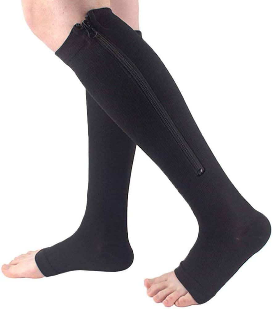 Calze compressive con zip per compressione confortevole e facile utilizzo - Fioriscas