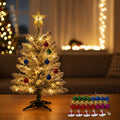 Pre-decorated Table Christmas Tree (60 cm) with Complete Ornament Set - Fioriscas