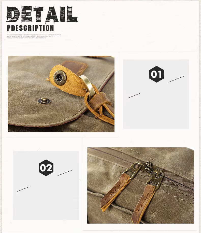 NovaVoyage DSLR Camera Backpack In Waterproof Waxed Canvas