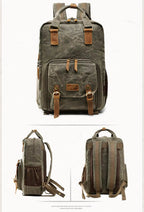 NovaVoyage DSLR Camera Backpack In Waterproof Waxed Canvas
