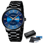 Men’s Stainless Steel Waterproof Sport Quartz Watch