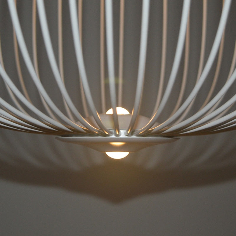 Hanglamp met ijzeren spaken, diameter 35 cm, verstelbare uitval tot 135 cm