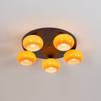 Aurevo 5-Lichts Amber Glazen Opbouw Plafondlamp | Fioriscas
