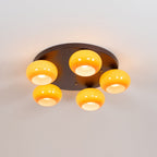 Aurevo 5-Lichts Amber Glazen Opbouw Plafondlamp | Fioriscas