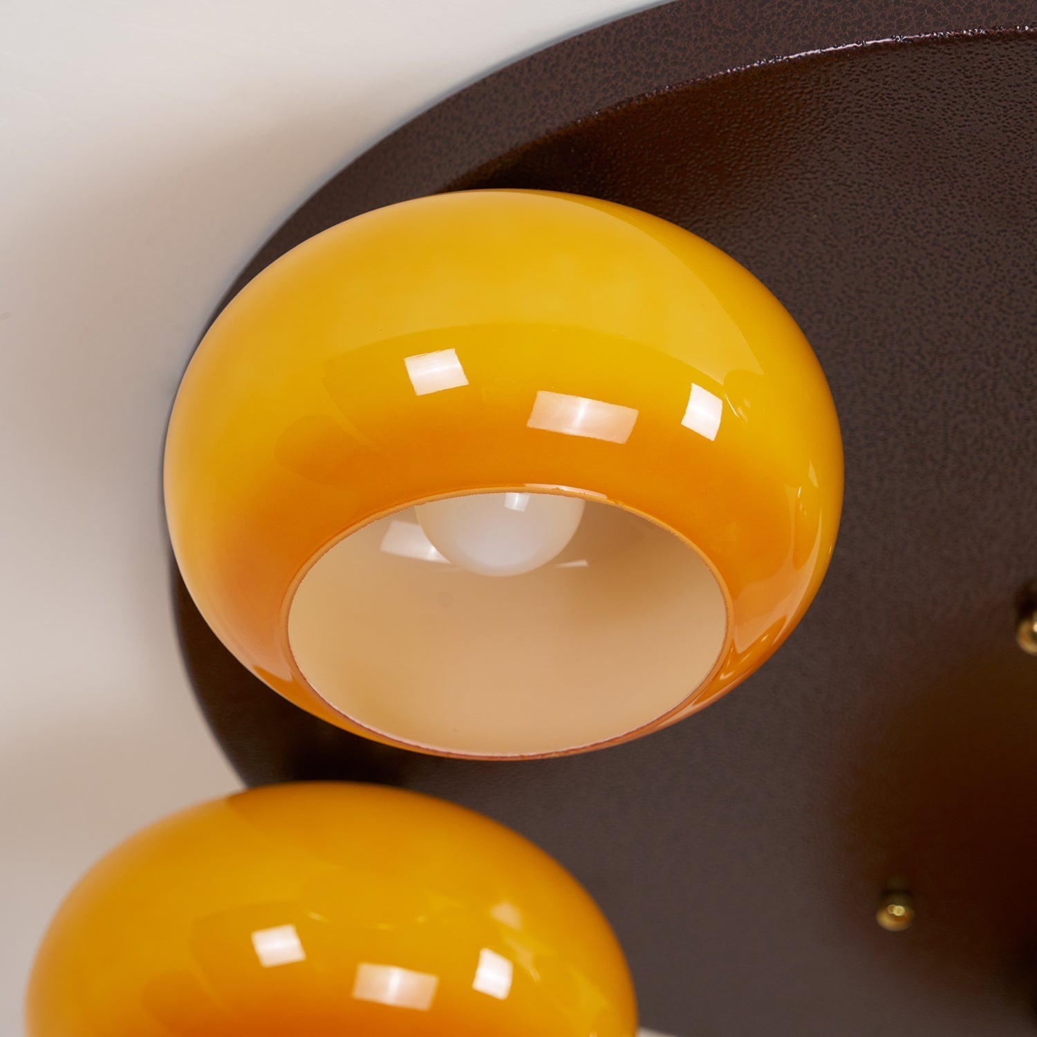 Aurevo 5-Lichts Amber Glazen Opbouw Plafondlamp | Fioriscas
