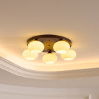 Aurevo 5-Lichts Amber Glazen Opbouw Plafondlamp | Fioriscas