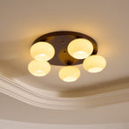 Aurevo 5-Lichts Amber Glazen Opbouw Plafondlamp | Fioriscas