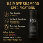 Champô botânico de coloração NovaHair em dez minutos para o cabelo | Fioriscas