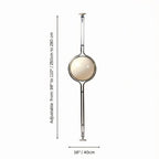 LumaCrest Floor-to-Ceiling Pole Lamp, Beige Half-Globe Shades, Adjustable Height
