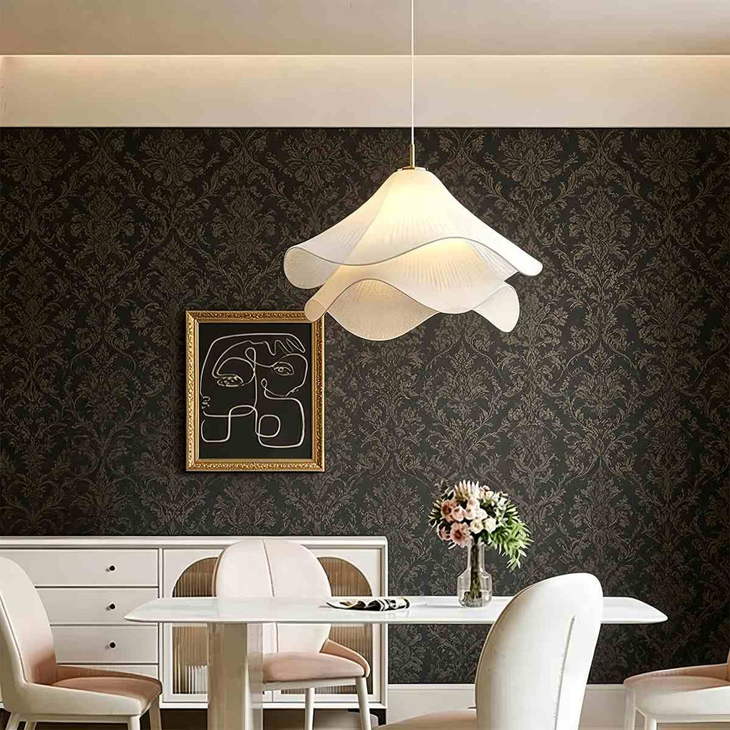 HaloWeave diffuse hanglamp in duurzaam stof voor een zachte moderne ambiance
