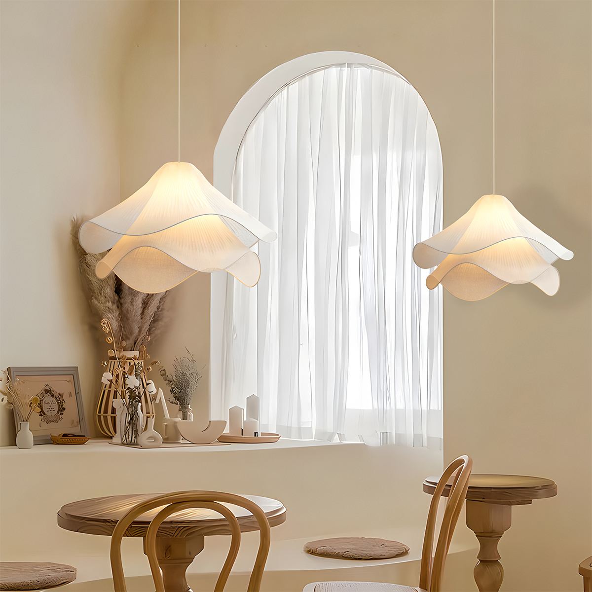 HaloWeave diffuse hanglamp in duurzaam stof voor een zachte moderne ambiance