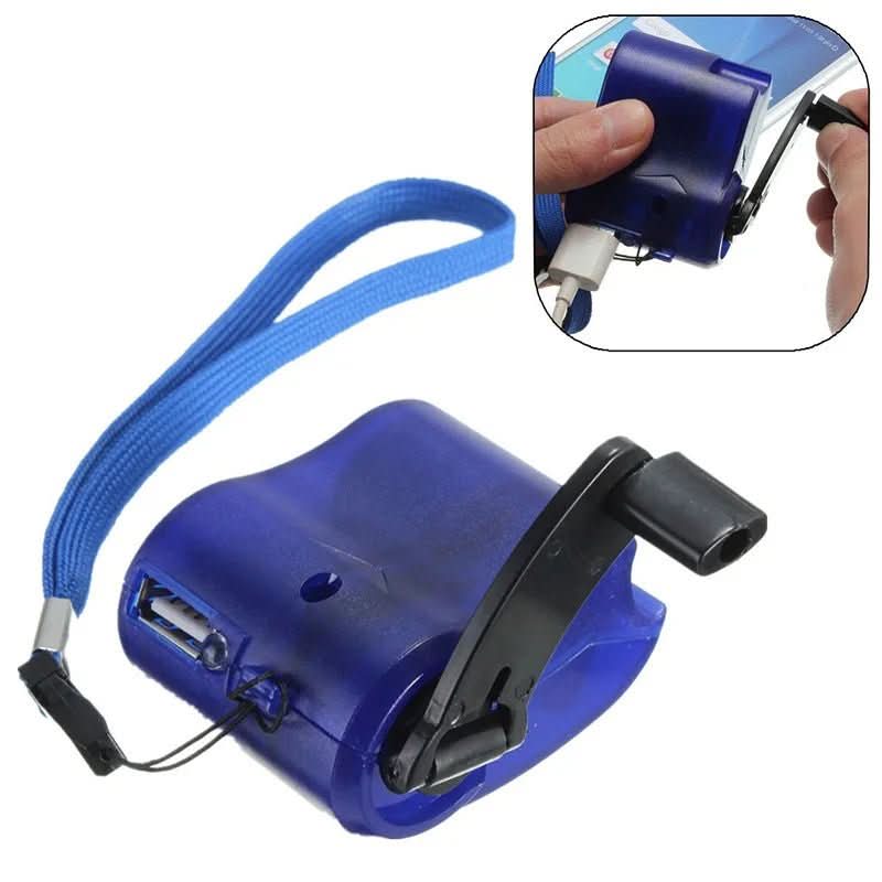 Przenośna ładowarka awaryjna z korbką, USB i LED - Fioriscas