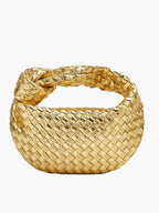 Woven Vegan Leather Shoulder Bag For Everyday Professional Style