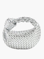 Woven Vegan Leather Shoulder Bag For Everyday Professional Style