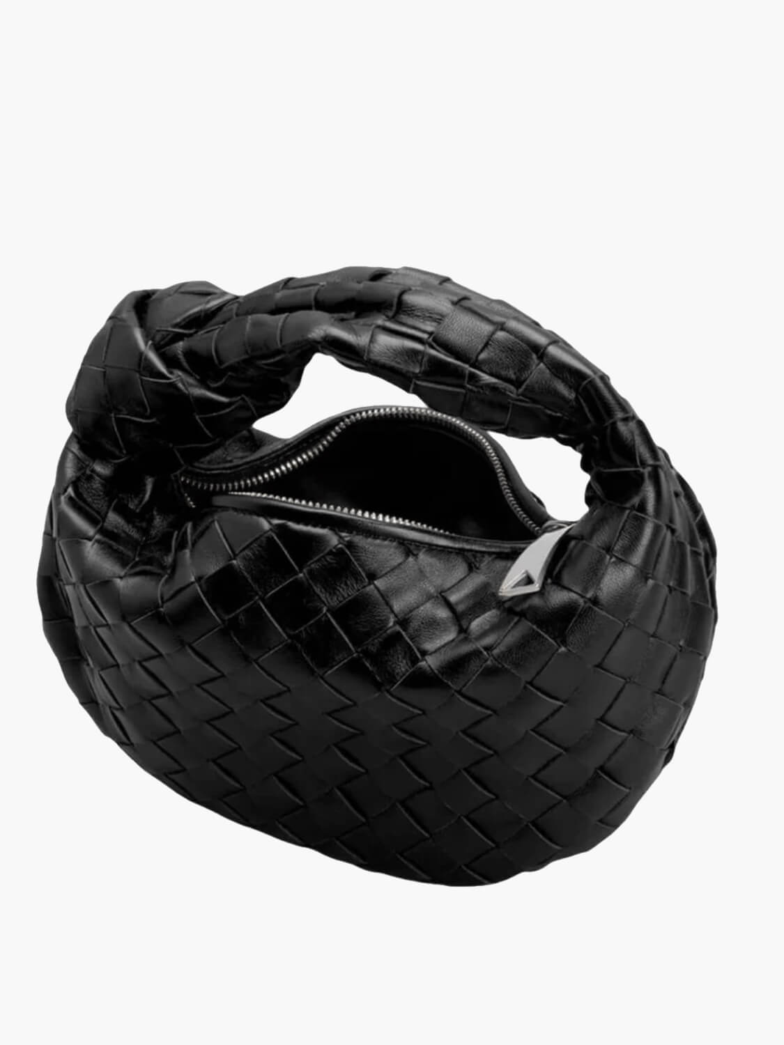 Woven Vegan Leather Shoulder Bag For Everyday Professional Style