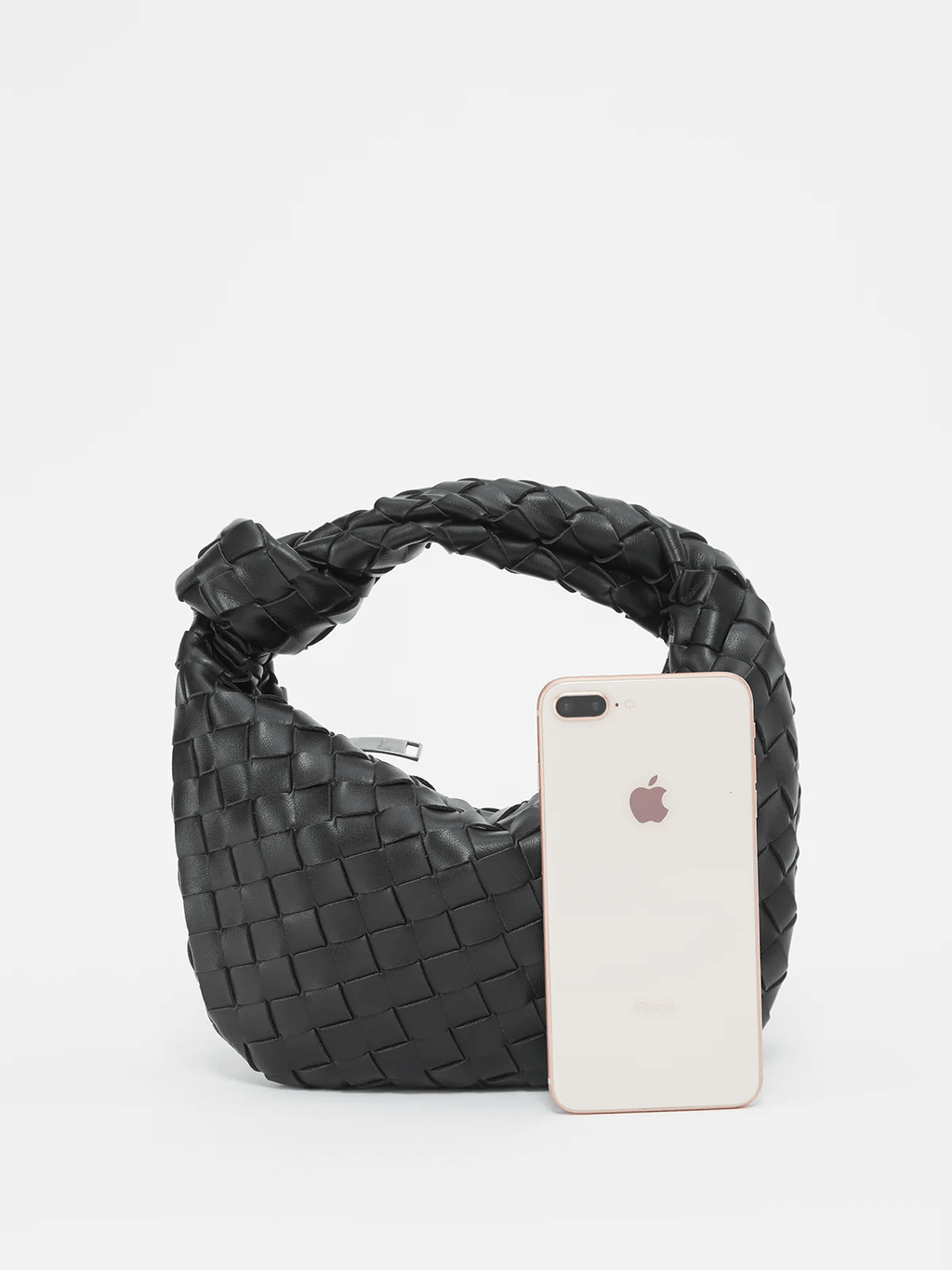 Woven Vegan Leather Shoulder Bag For Everyday Professional Style