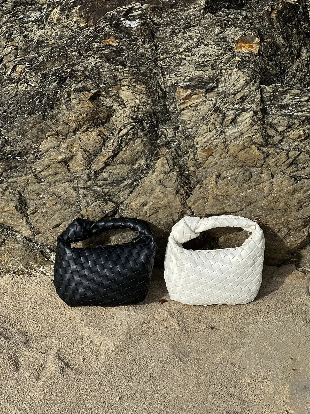 Woven Vegan Leather Shoulder Bag For Everyday Professional Style