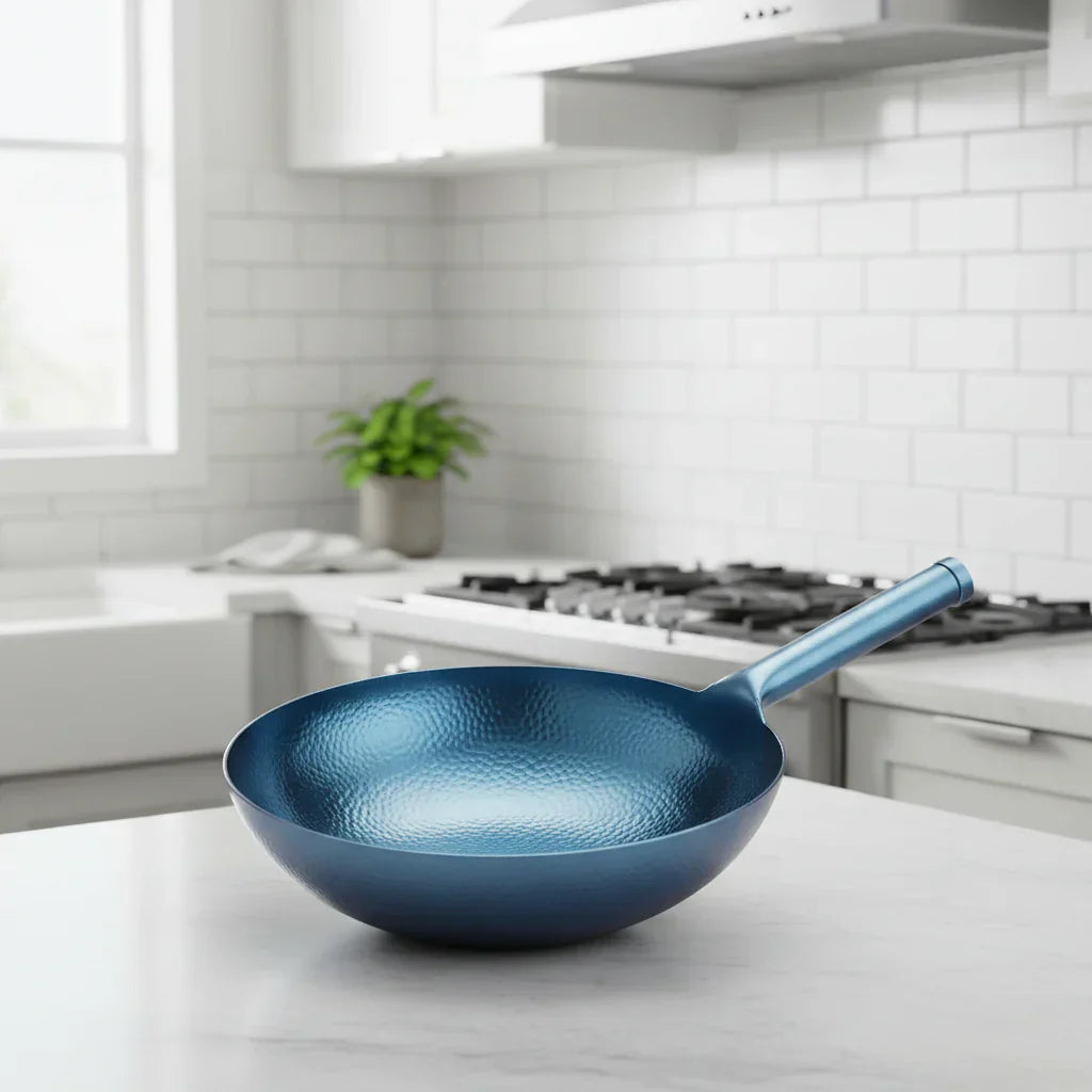 Tradiční železný wok, nelakovaný a odolný - Fioriscas