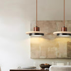 Lampada a sospensione LED in travertino Solaro | Fioriscas