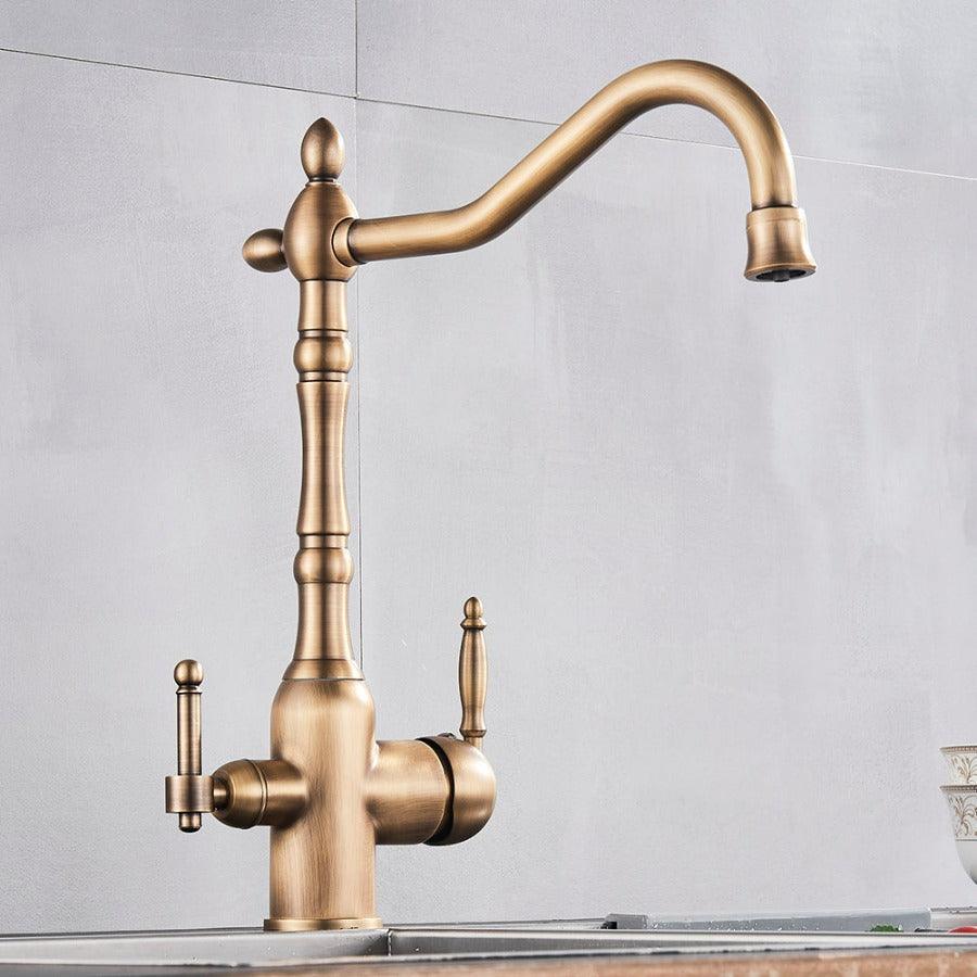 Grifo de cocina giratorio de 360 grados con filtración de agua integrada