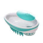 2-in-1 soap dispenser & massage brush for dogs - Fioriscas