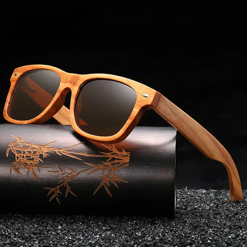 Bamboo Frame Sunglasses, Verdaro Polarized UV400 Protection