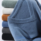 Elarin Men's Cashmere Sweater in Round Neck or V-Neck, 7 Colors