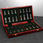 RegalOrion Chess Set, Zinc Alloy Pieces, 17.7-Inch Wooden Board